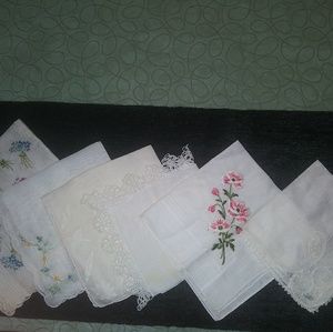 Antiaue ladies handkerchiefs lot of 6